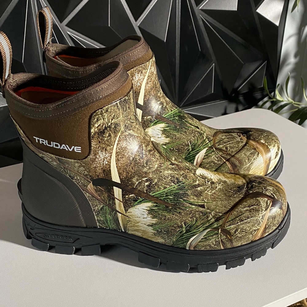 Trudave Camouflage Ankle Boots Waterproof Rubber Work
